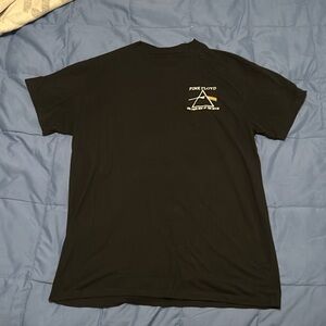 dark side of the moon t shirt, front embroidery, full dsotm back graphic, large